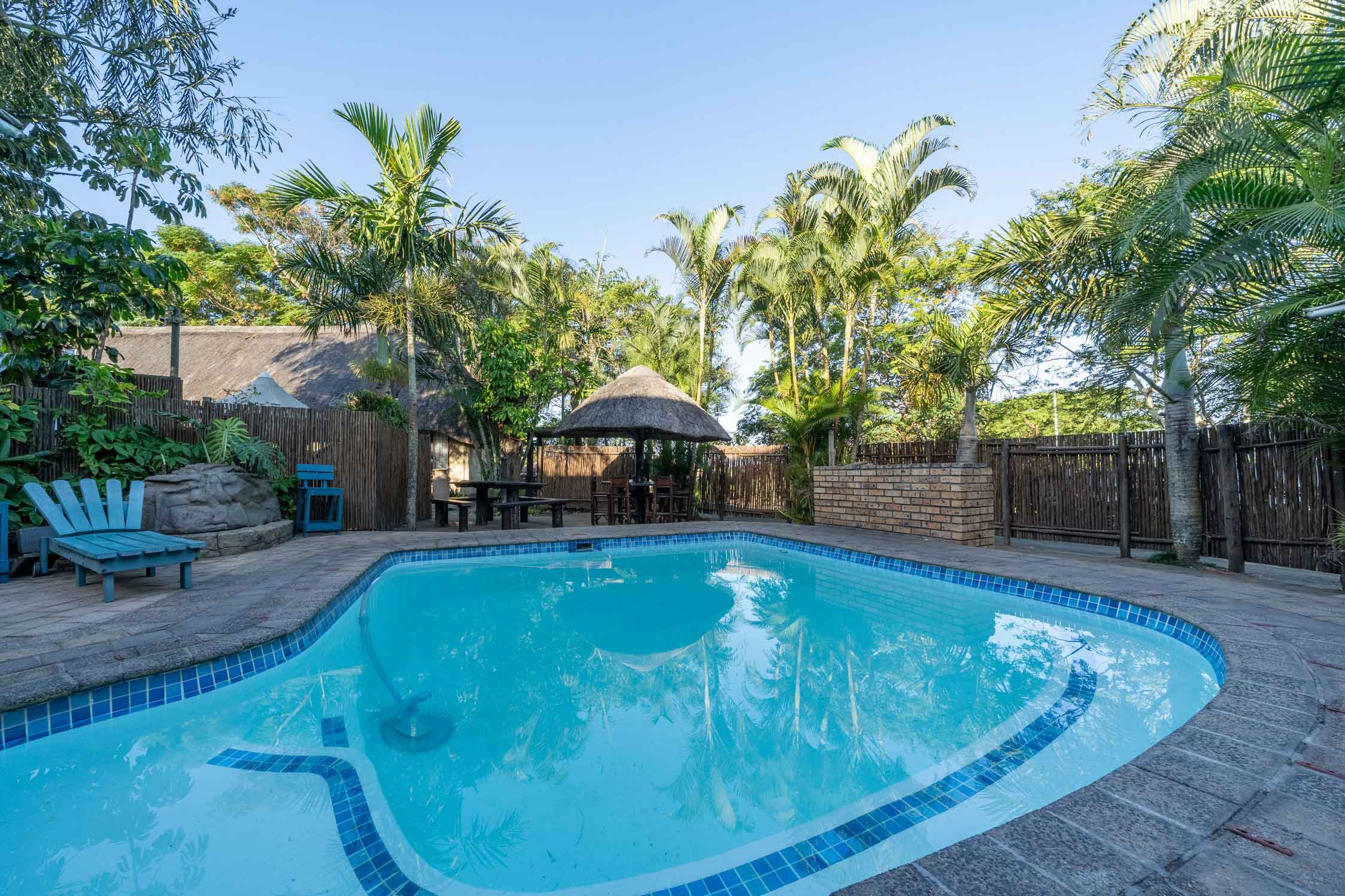 Garden and pool area